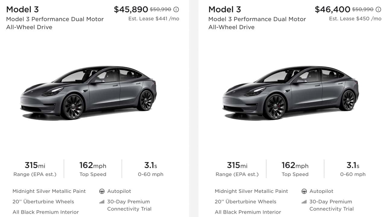 Fire Sale: New Tesla Model 3 Performances As Low As $45,890